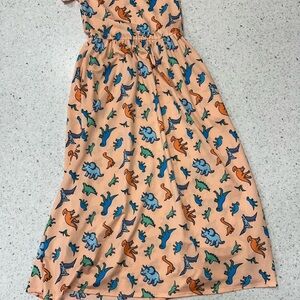 DDS Dino maxi dress.  Cool fabric. Size 5/6